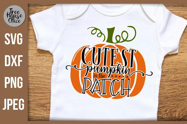 Cutest Pumpkin in the Patch SVG, Fall Pumpkin Quote Cut File