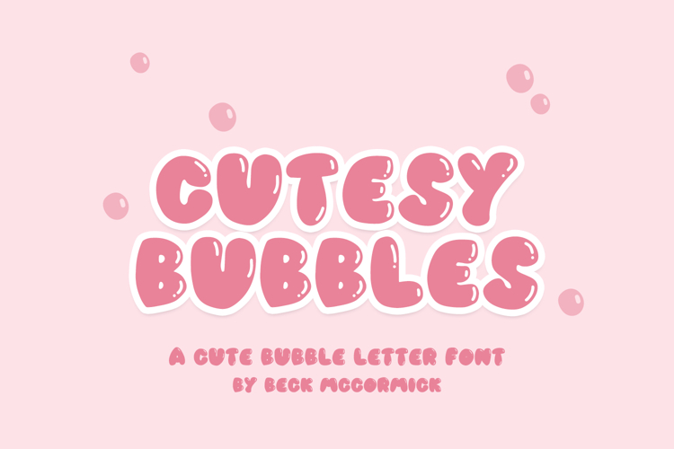 Cutesy Bubbles Display Font