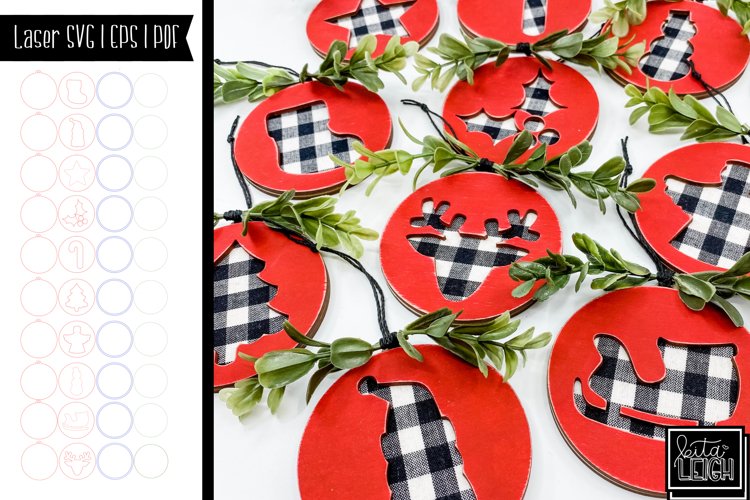 Laser Cutout Christmas Ornament Bundle