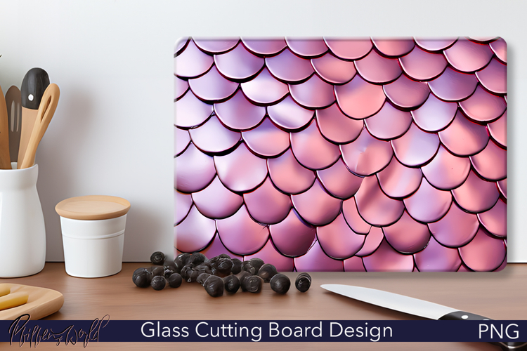 Scales Cutting Board Design | Pink