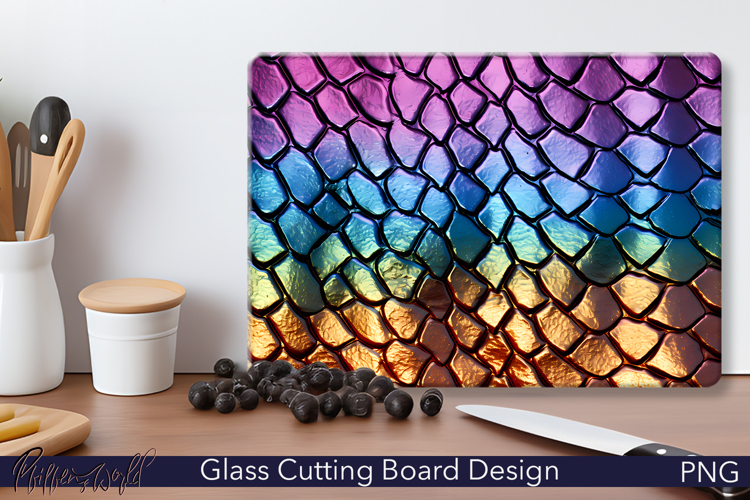 Scales Cutting Board Design | Colorful Stripes