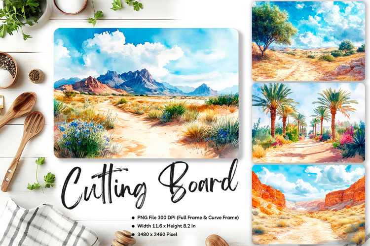 Desert Cutting Board Kitchen Western Chopping Board_64