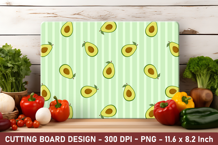 Avocado Stripe Cutting Board | Cutting Board Png