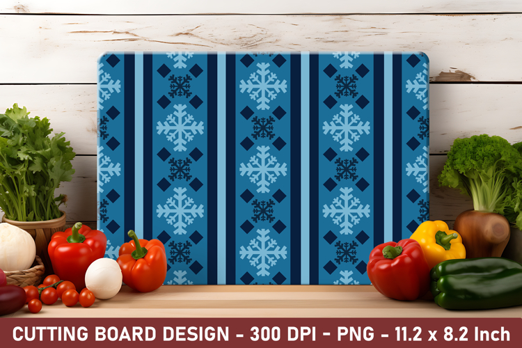 Snowflake Nordic Pattern Cutting Board | Cutting Board Png
