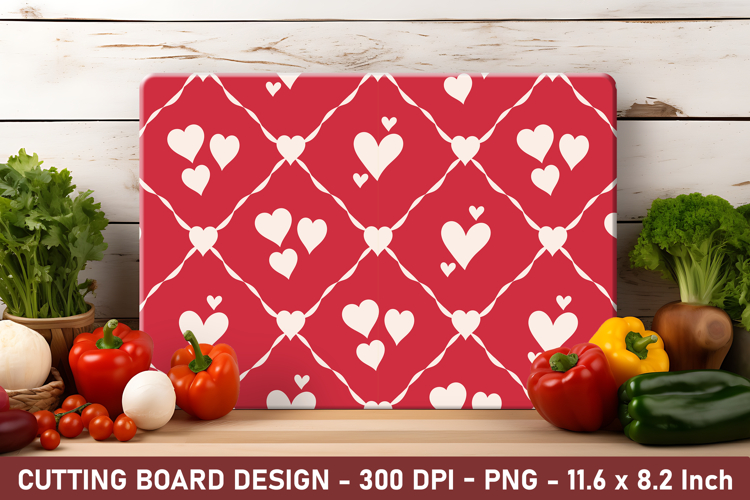 Heart Pattern Cutting Board | Cutting Board Png