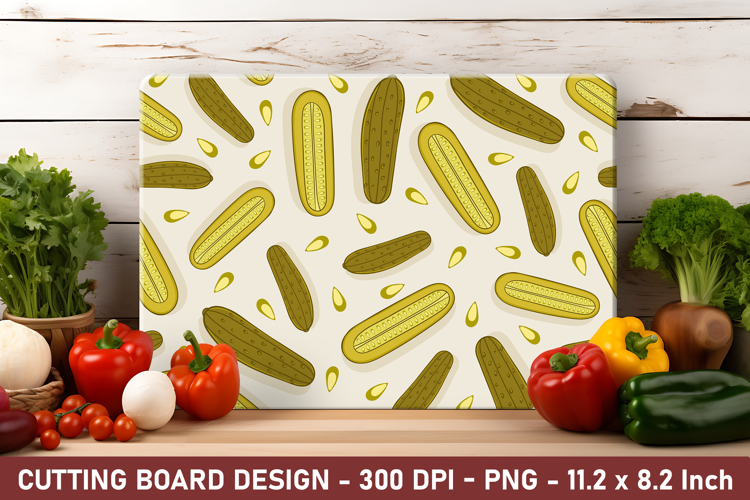 Pickle Pattern Cutting Board | Cutting Board Png