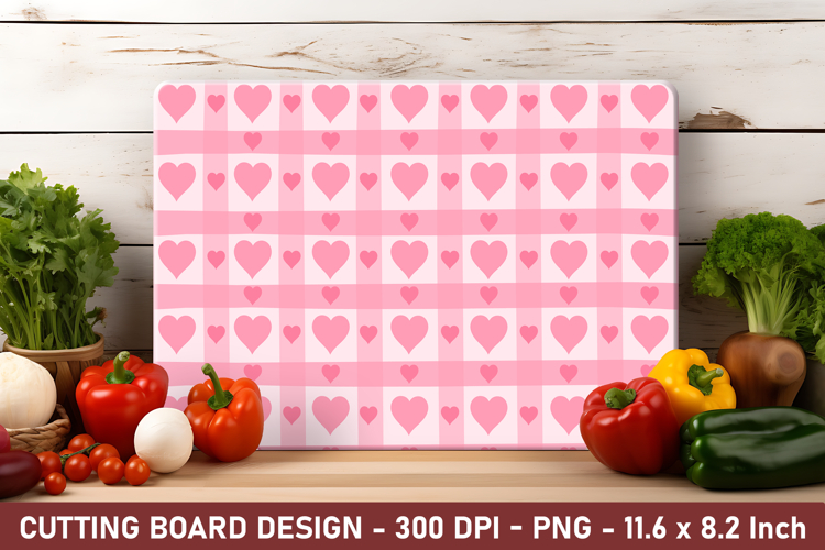 Pink Heart Cutting Board | Cutting Board Png