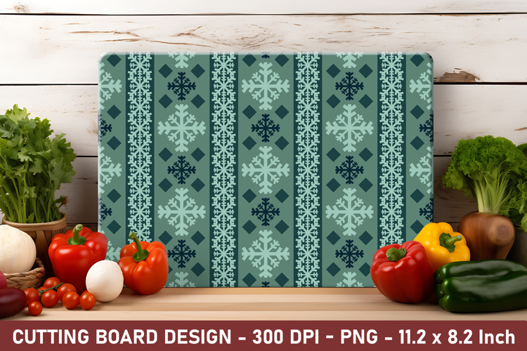Snowflake Nordic Pattern Cutting Board | Cutting Board Png