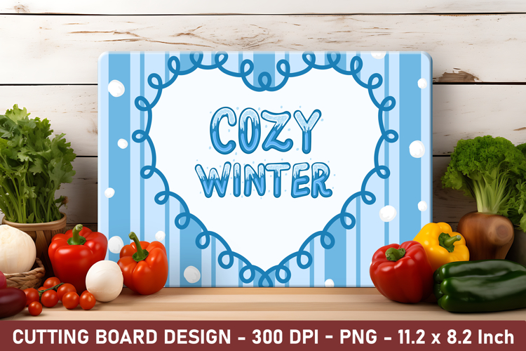 Cozy Winter Cutting Board | Cutting Board Png