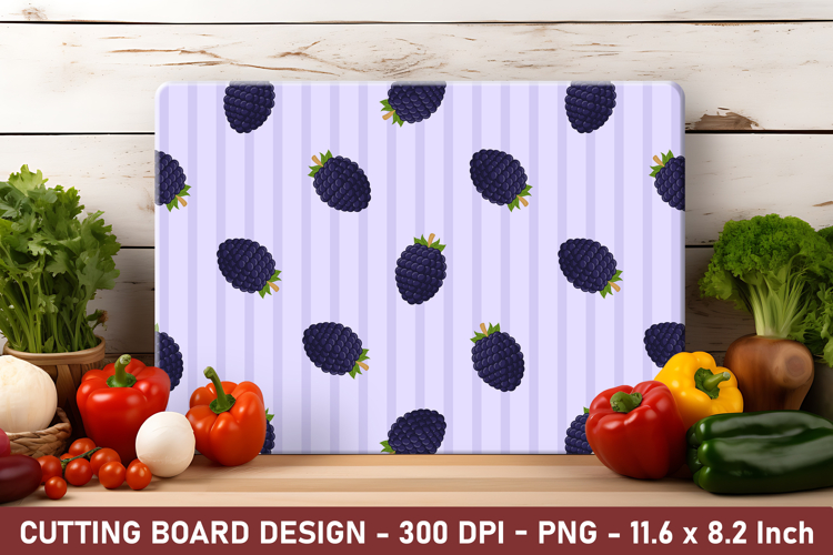 Blackberry Stripe Cutting Board | Cutting Board Png example image 1