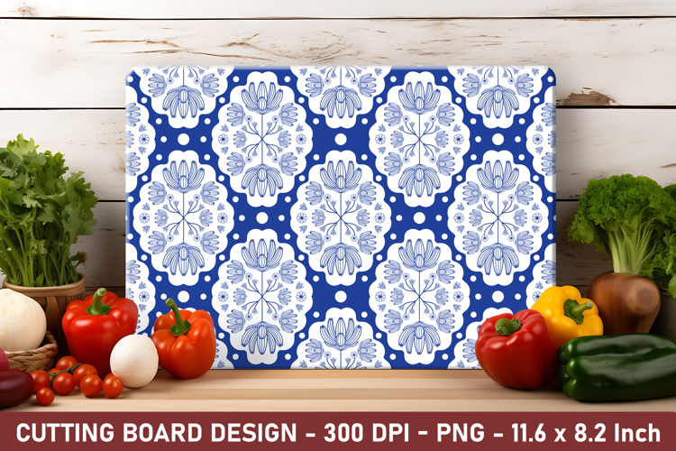 Scandinavian Flower Cutting Board | Cutting Board Png