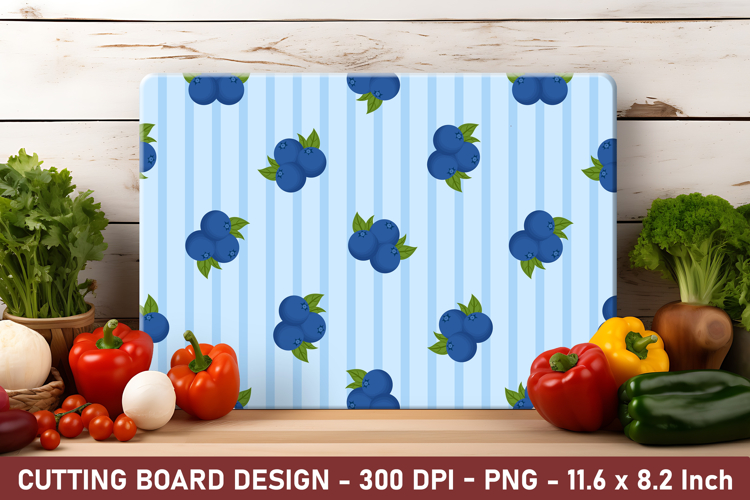 Blueberry Stripe Cutting Board | Cutting Board Png example image 1