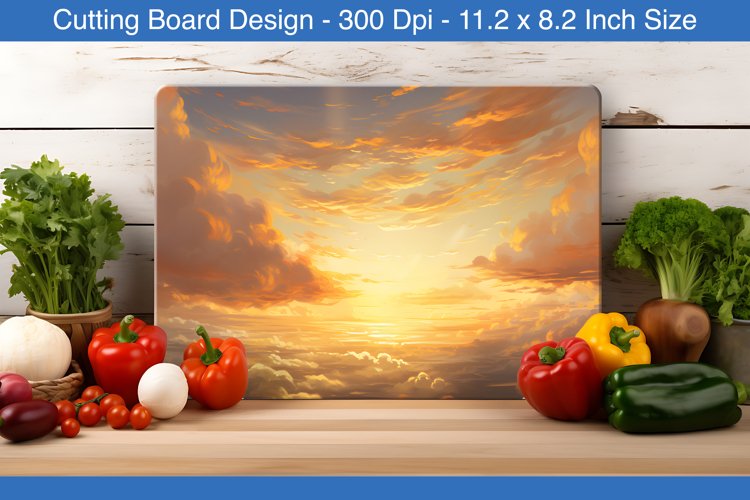 Scene Painting cutting board design | Cutting board png example image 1