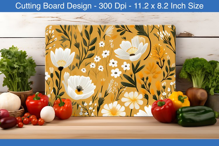 Botanical floral cutting board design | | Cutting board PNG