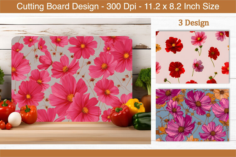 Cosmos Flower Cutting Board | Cutting Board png example image 1