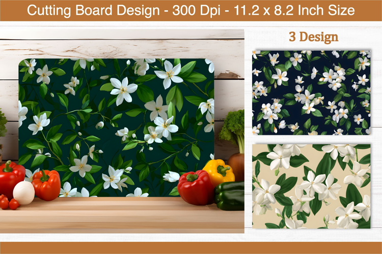 Jasmine Flower Cutting Board | Cutting Board png