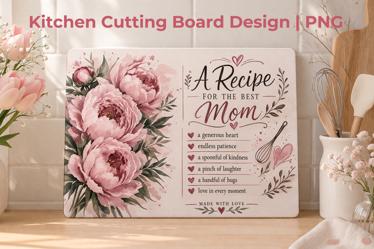 Mothers Day Kitchen Board, Mom Kitchen Cutting Board