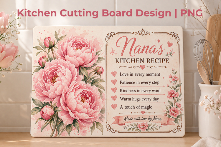 nana cutting board, mothers day cutting board