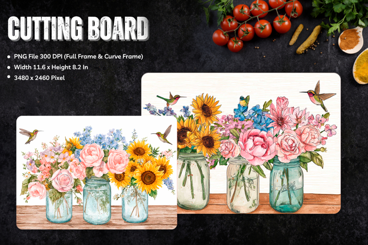 Sunflower Cutting Board Kitchen Chopping Board Sublimation