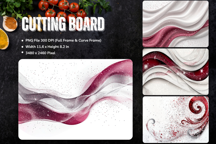 Abstract Watercolor Cutting Board Colorful Chopping Board178