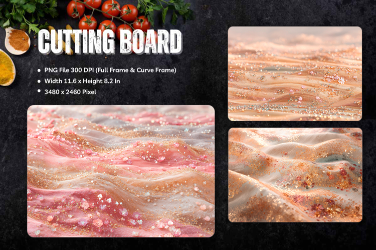Flower Cutting Board Kitchen Chopping Board Sublimation_201