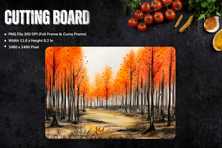 Wood wall Cutting Board Wooden Fall Autumn Chopping Board205