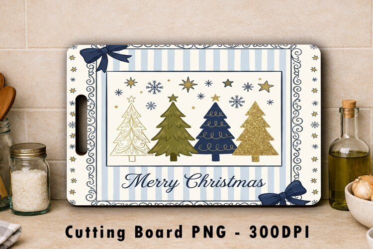 Christmas Cutting Board PNG Sublimation Design example image 1