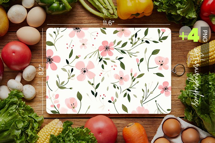 Tiny flowers Cutting Board Design - 04 Variations
