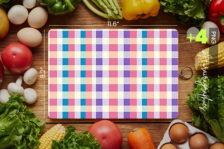 Small Gingham Cutting Board Design - 04 Variations example image 1