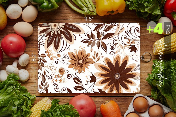 Vintage flowers Cutting Board Design - 04 Variations