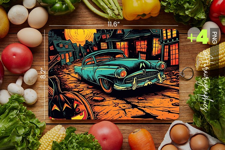Scary Car Cutting Board Design - 04 Variations