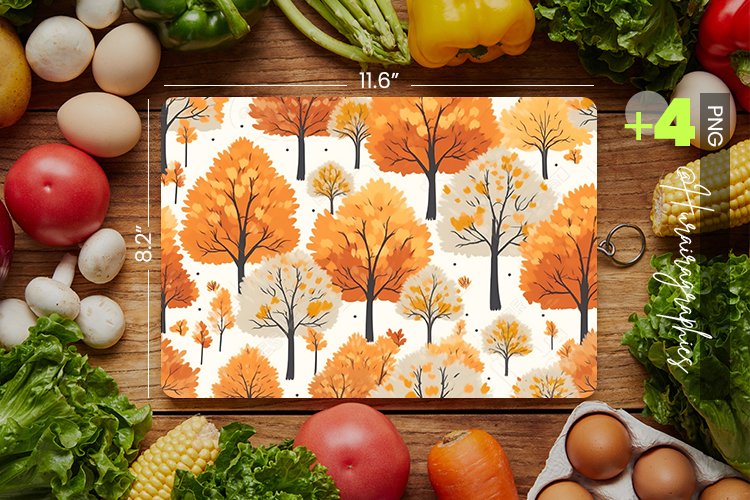 Seamless Autumn Cutting Board Design - 04 Variations example image 1