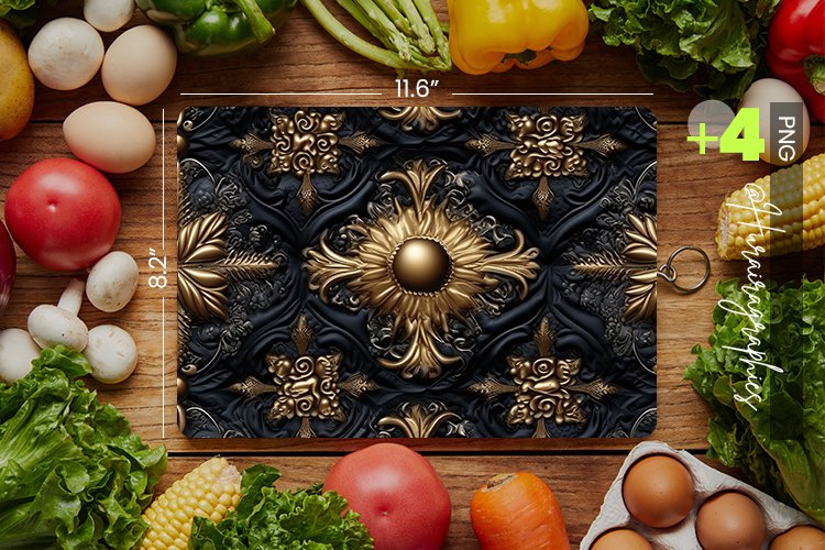 Luxury Black Cutting Board Design - 04 Variations