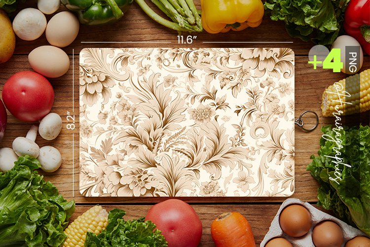 Paper Flower Cutting Board Design - 04 Variations