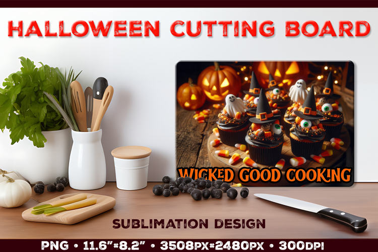 Halloween Dessert Cutting Board Sublimation Design