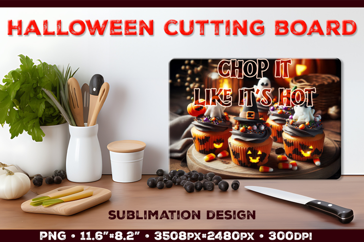 Halloween Dessert Cutting Board Sublimation Design