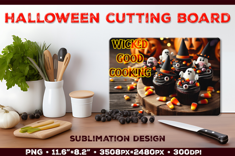 Halloween Dessert Cutting Board Sublimation Design