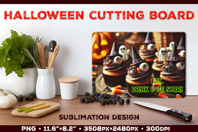 Halloween Dessert Cutting Board Sublimation Design