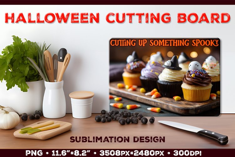 Halloween Dessert Cutting Board Sublimation Design