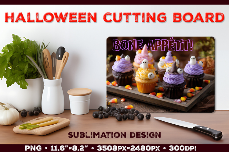 Halloween Dessert Cutting Board Sublimation Design