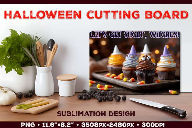 Halloween Dessert Cutting Board Sublimation Design