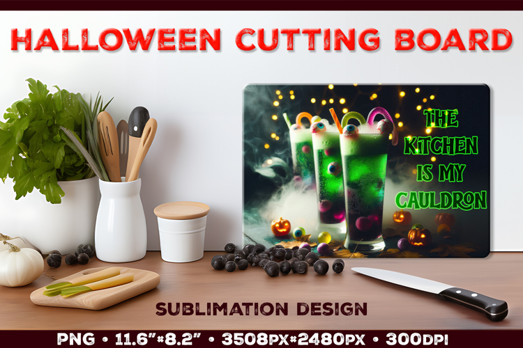 Halloween Dessert Cutting Board Sublimation Design