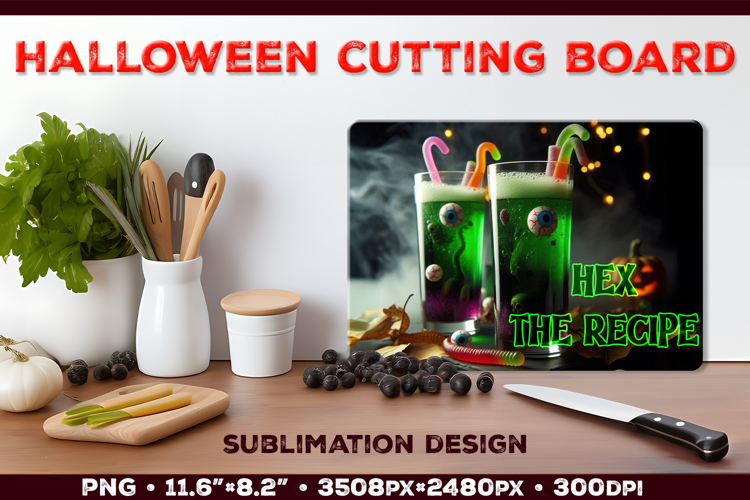 Halloween Dessert Cutting Board Sublimation Design