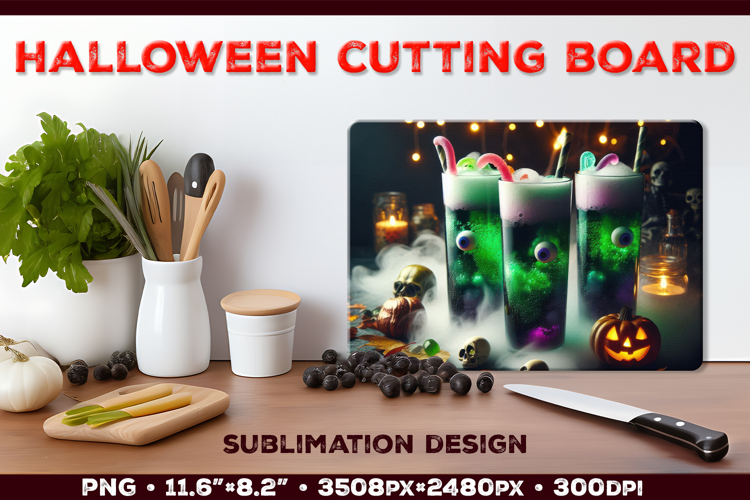 Halloween Dessert Cutting Board Sublimation Design