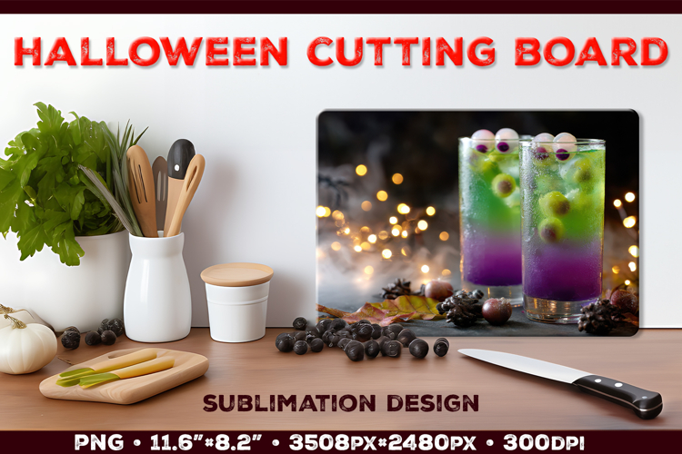 Halloween Dessert Cutting Board Sublimation Design