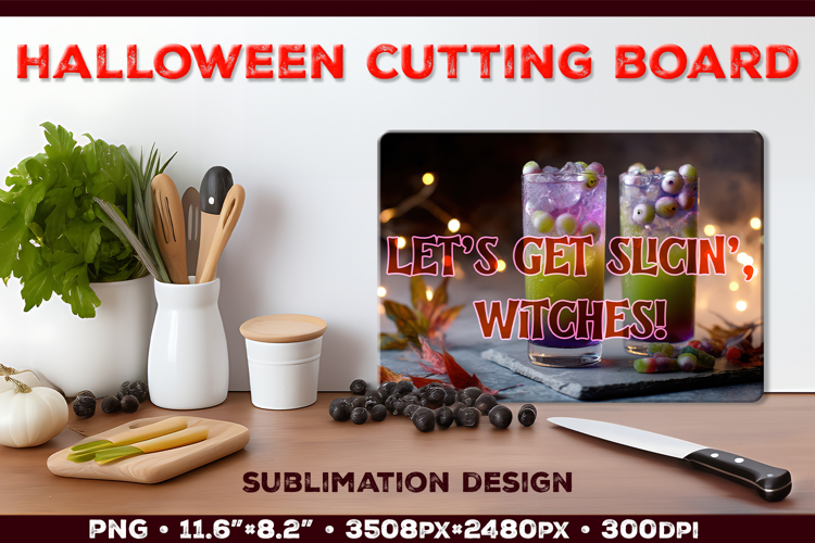 Halloween Dessert Cutting Board Sublimation Design