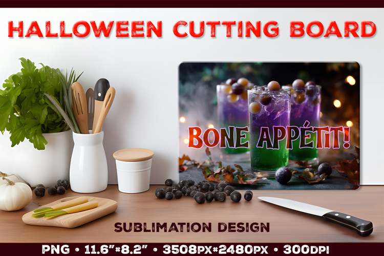 Halloween Dessert Cutting Board Sublimation Design