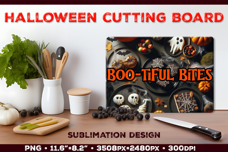 Halloween Dessert Cutting Board Sublimation Design