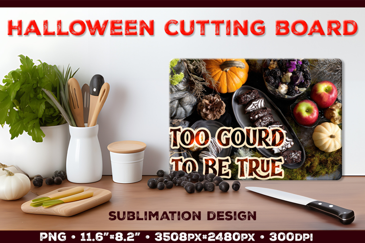 Halloween Dessert Cutting Board Sublimation Design