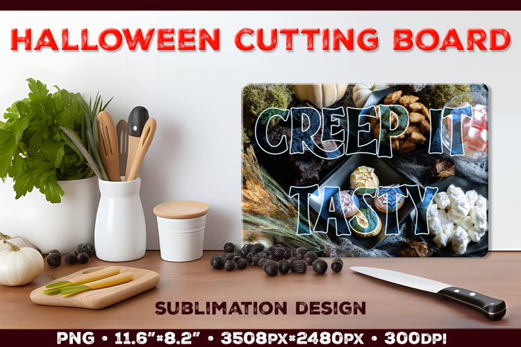 Halloween Dessert Cutting Board Sublimation Design